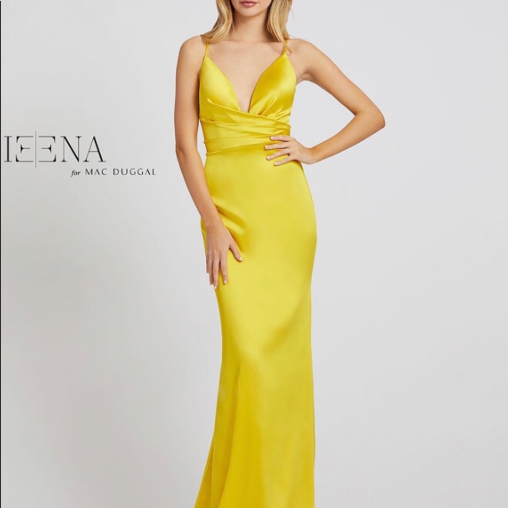 Satin Yellow Mermaid Gown (Nordstrom)